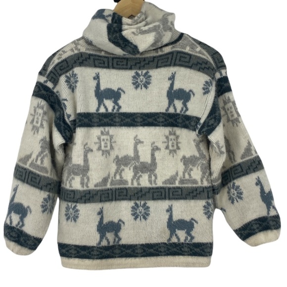 ANDINGS Artesani llamas Wool Full zip hoodie (8 boys) - Picture 2 of 5